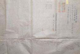 砂金 砂白金 鉱区図　1/5000縮尺　石狩國厚田郡厚田村　官地 河川堤防敷地　(北海道)