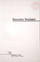 Insectes Sociaux　Vol.39  1992