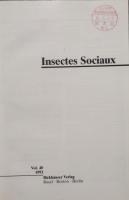 Insectes Sociaux　Vol.40  1993