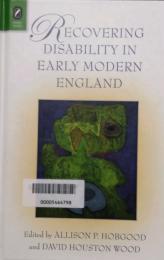 Recovering Disability in Early Modern England