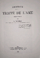 ARISTOTE　TRAITÉ DE L'AME　霊魂論
