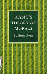 Kant's Theory of Morals　カントの道徳理論