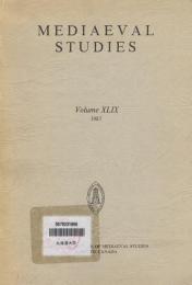 Mediaeval Studies　Volume XLIX　中世研究