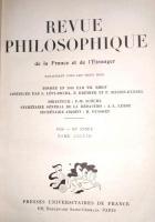 Revue Philosophique de la France Et de l'Étranger 　Tome CXLVIIIー1958