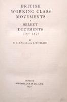 BRITISH WORKING CLASS MOVEMENTS　SELECT DOCUMENTS 1789-1875
