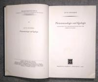 Phänomenologie und Egologie　Faktisches und transzendentales Ego bei Edmund Husserl