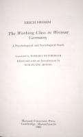 The Working Class in Weimar Germany　A Psychological ＆Sociological Study