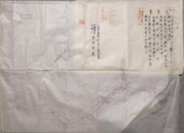 砂金 砂白金 砂鉄 砂格魯謨鉄 鉱区図　1/6000縮尺　北海道 北見国枝幸郡頓別村　 官地 山林　(2枚セット)