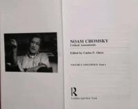 Noam Chomsky　Critical Assessments　全4巻 (8冊) セット　The Routledge critical assessments of leading linguists
