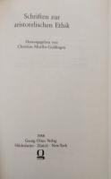 Schriften zur Aristotelischen Ethik　Olms Studien 7