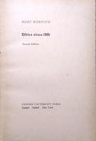 Ethics since 1900　second edition