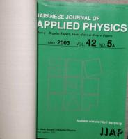 Japanese Journal of Applied Physics Part 1   2003   Vol. 42ーNo.5A,5B・No.6A,6B・No.7A,7B　(6冊合本)