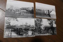 絵葉書　函館（七重浜・湯の川松倉川畔・湯の川遊園地・トラピスト修道院】４枚