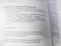 Global Change in the Mountains