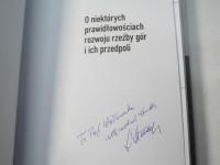 O niektórych prawidłowościach rozwoju rzeźby gór i ich przedpoli