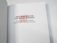 Text Analysis for the Social Sciences (Routledge Communication Series)