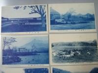 北海道名勝絵はがき　函館五稜郭/アイヌ部落/大沼公園/真駒内種畜場/北大農学部/神居古譚/小樽色内/登別温泉