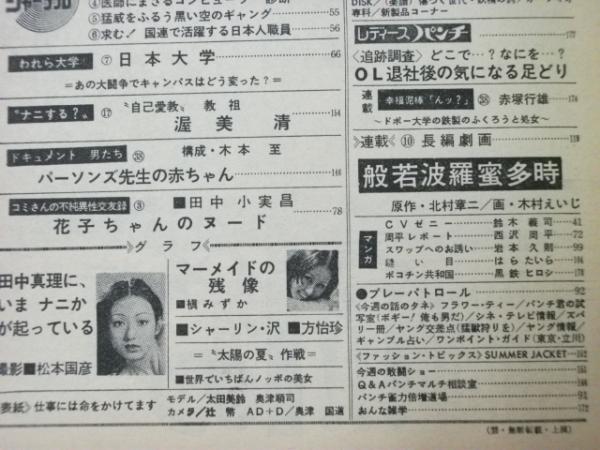 週刊 平凡パンチ 1973 昭和48年6月25日 465号 グラビア「田中 週刊 平凡パンチ 1973 昭和48年6月25日 465号 グラビア「田中