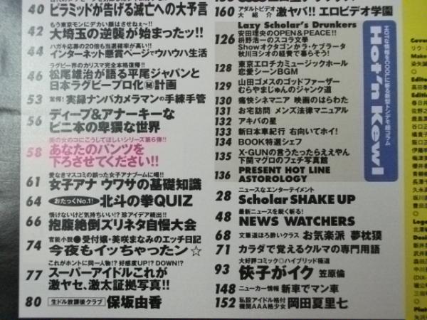 スコラ 1998年11月12日 通巻413号 グラビア「後藤麻衣・新島弥生