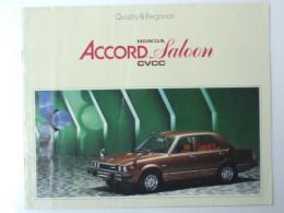 車パンフレット HONDA Accord Saloon CVCC