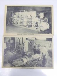 北海道絵葉書　小樽新聞社の高速輪転機/自動鉛版鋳造機
