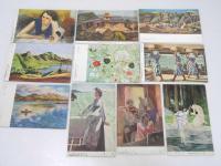 絵葉書  第二十三回二科美術展覧会出品　藤田嗣治/坂本繁二郎/宮本三郎.他筆
