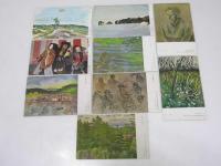 絵葉書  第二十九回二科美術展覧会出品　東郷青児/熊谷守一宮本三郎.3枚/鍋井克之.2枚.他筆