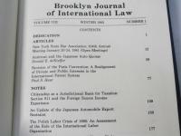 Brooklyn Jounal of International Law　8　1982