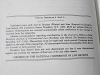 Brooklyn Jounal of International Law　8　1982