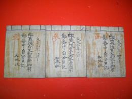 蝦夷地白老御警衛御用勤番中自分日誌　松本　壱・参・四/3冊