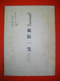 札幌鉱山監督局管内　鉱区一覧　(昭和年7月1日現在)