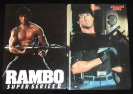 【下敷き】シルベスター・スタローン　ランボー／コブラ　下敷き　2枚セット　1985/1986