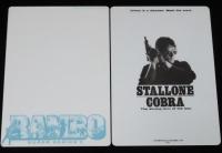 【下敷き】シルベスター・スタローン　ランボー／コブラ　下敷き　2枚セット　1985/1986