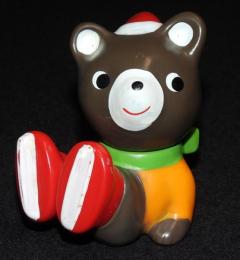 【ソフビ貯金箱】たくぎん　たくちゃん　スケート　北海道拓殖銀行