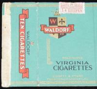 【戦前たばこパッケージ】WALDORF VIRGINIA CIGARETTES　LIGGETT & MYERS CHINA/中国