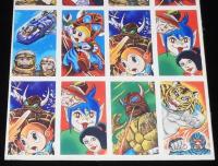 【駄玩具】角面子　魔神バンダー/妖怪人間ベム ほか　16枚入りシート　昭和40年代頃/パチモン
