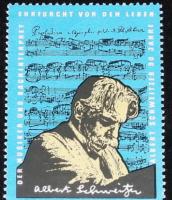 【切手】東ドイツ切手　シュバイツァー生誕90年　3種セット　1965年