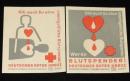 【広告マッチラベル】DEUTSCHES ROTES KREUZ　2枚セット　1960年代頃/ドイツの赤十字