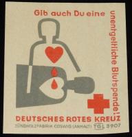 【広告マッチラベル】DEUTSCHES ROTES KREUZ　2枚セット　1960年代頃/ドイツの赤十字