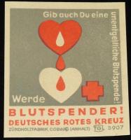【広告マッチラベル】DEUTSCHES ROTES KREUZ　2枚セット　1960年代頃/ドイツの赤十字