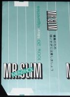 【印刷見本たばこパッケージ】MR. SLIM MENTHOL ミスタースリム メンソール　日本専売公社