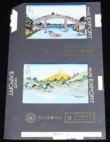 【印刷見本たばこパッケージ】冨嶽三十六景　3種セット　日本専売公社　昭和47年/葛飾北斎