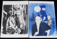 【ポストカード】鞍馬天狗　4枚セット　続 天狗廻状/角兵衛獅子/山岳党奇談/嵐寛寿郎