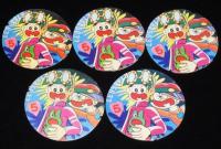 【駄玩具】丸面子　ど根性ガエル　8枚セット　昭和40～50年代　パチモン/ピョン吉