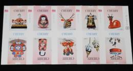 【印刷見本たばこパッケージ】観光記念　四国の郷土玩具 1972　5種セット/高松いか/牛鬼