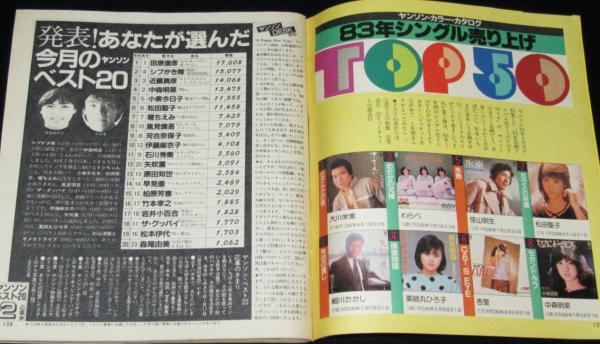 雑誌付録】young song 明星 昭和59年2月号付録 松田聖子/83年