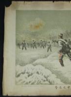 牛荘附近雪中之進撃　藪崎芳次郎　日清戦争/牛荘作戦/大日本帝国