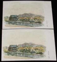 【戦前絵葉書】中村研一　6枚セット　臨時陸軍東京経理部/軍事郵便/従軍画家