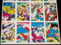 【駄玩具】角面子 ひょうたん島/マグマ大使/遊星仮面 ほか　16枚入りシート　昭和40年代頃/パチモン
