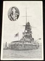 【戦前絵葉書】行幸記念　大阪　昭和4年6月4日　封筒入り2枚/昭和天皇/戦艦長門？